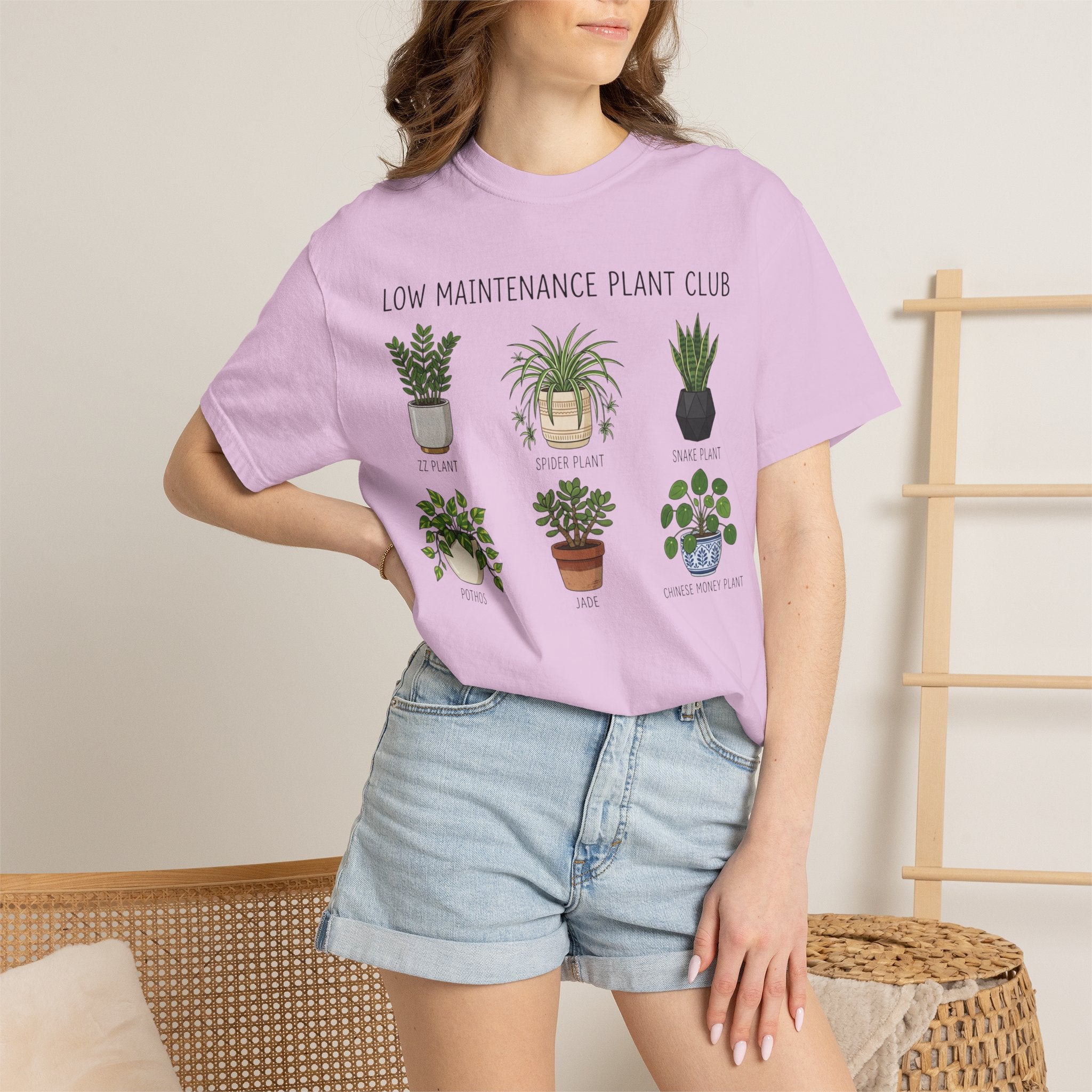 Low Maintenance Plant Club T-Shirt — Cute Indoor Succulent & Houseplant Graphic Tee