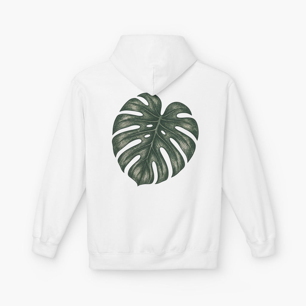 Monstera Leaf Hoodie — Botanical Plant Lover Pullover