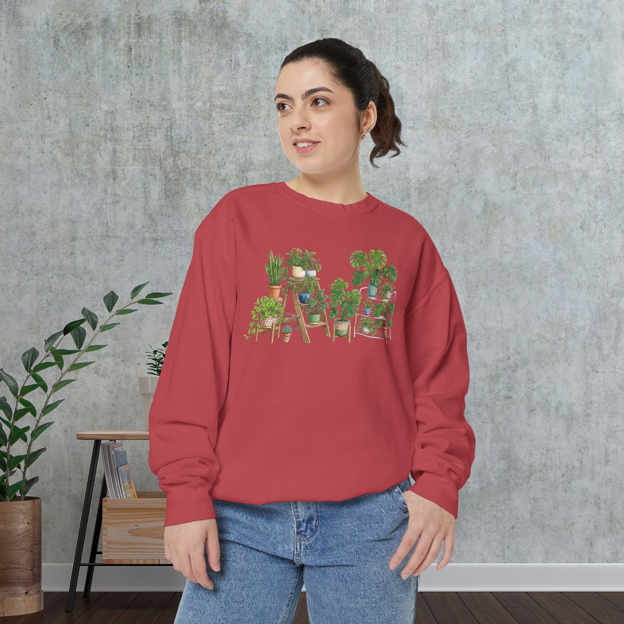 Plant Lover Sweatshirt — Indoor Jungle Graphic Crewneck