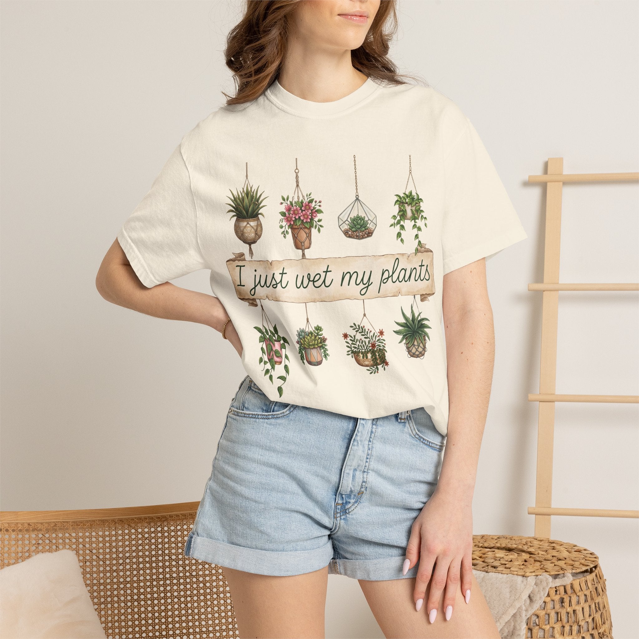 Plant Lover T-Shirt — “I Just Wet My Plants” Humorous Garden Tee