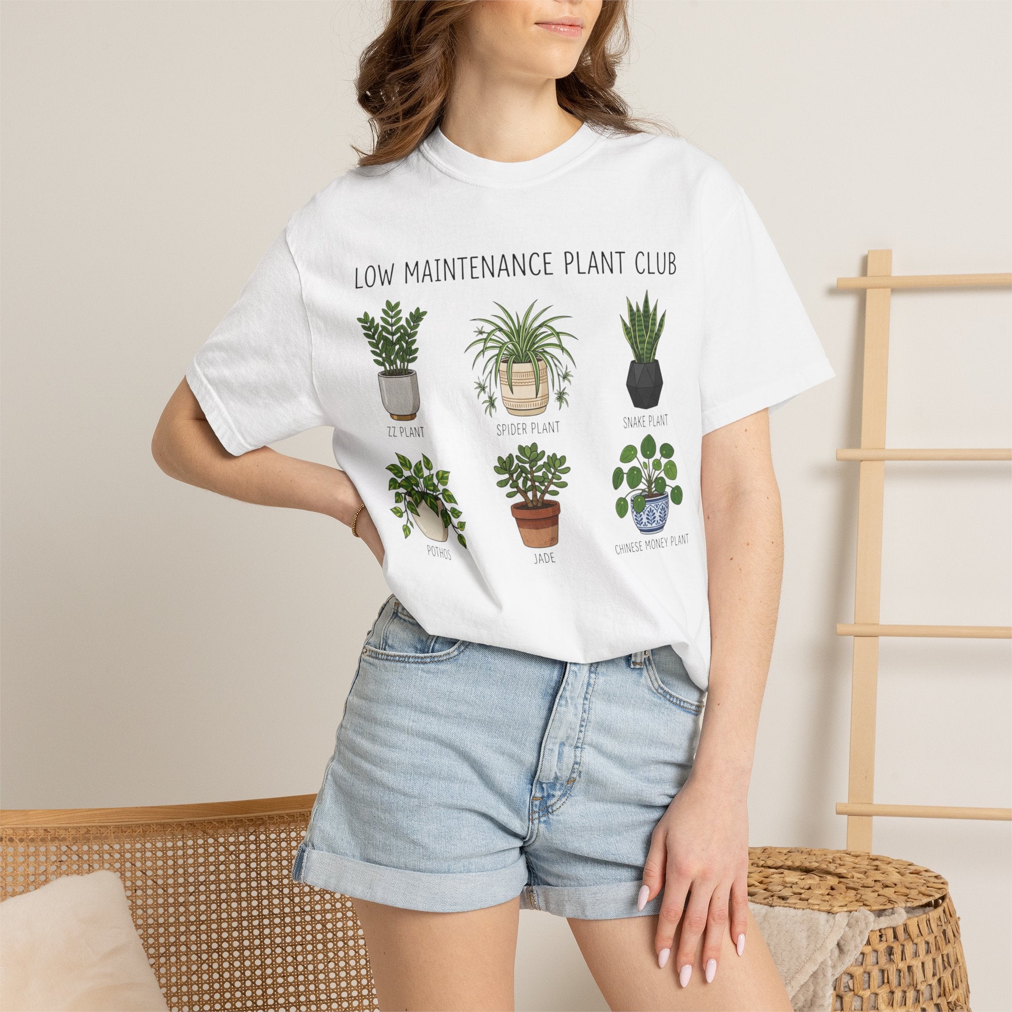 Low Maintenance Plant Club T-Shirt — Cute Indoor Succulent & Houseplant Graphic Tee