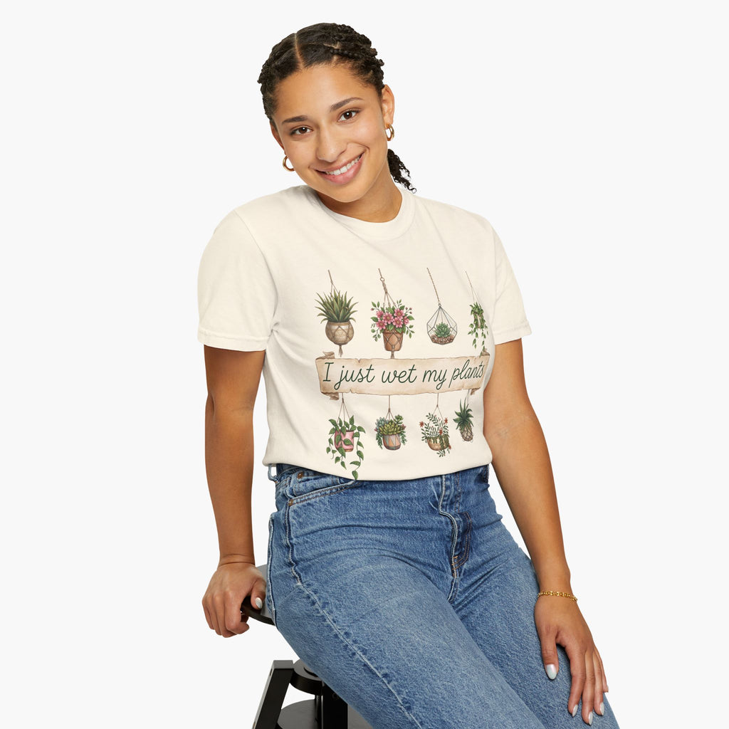 Plant Lover T-Shirt — “I Just Wet My Plants” Humorous Garden Tee