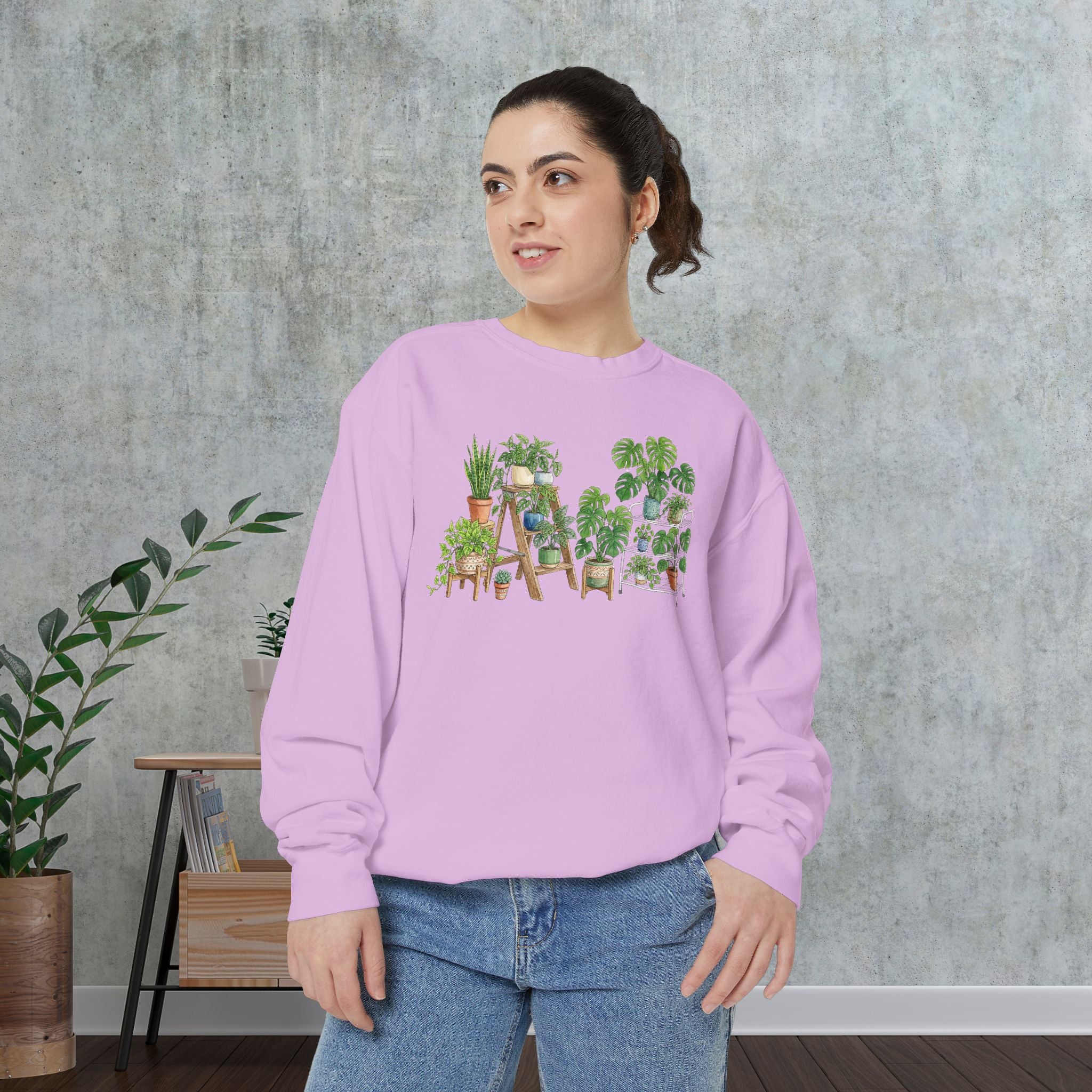 Plant Lover Sweatshirt — Indoor Jungle Graphic Crewneck