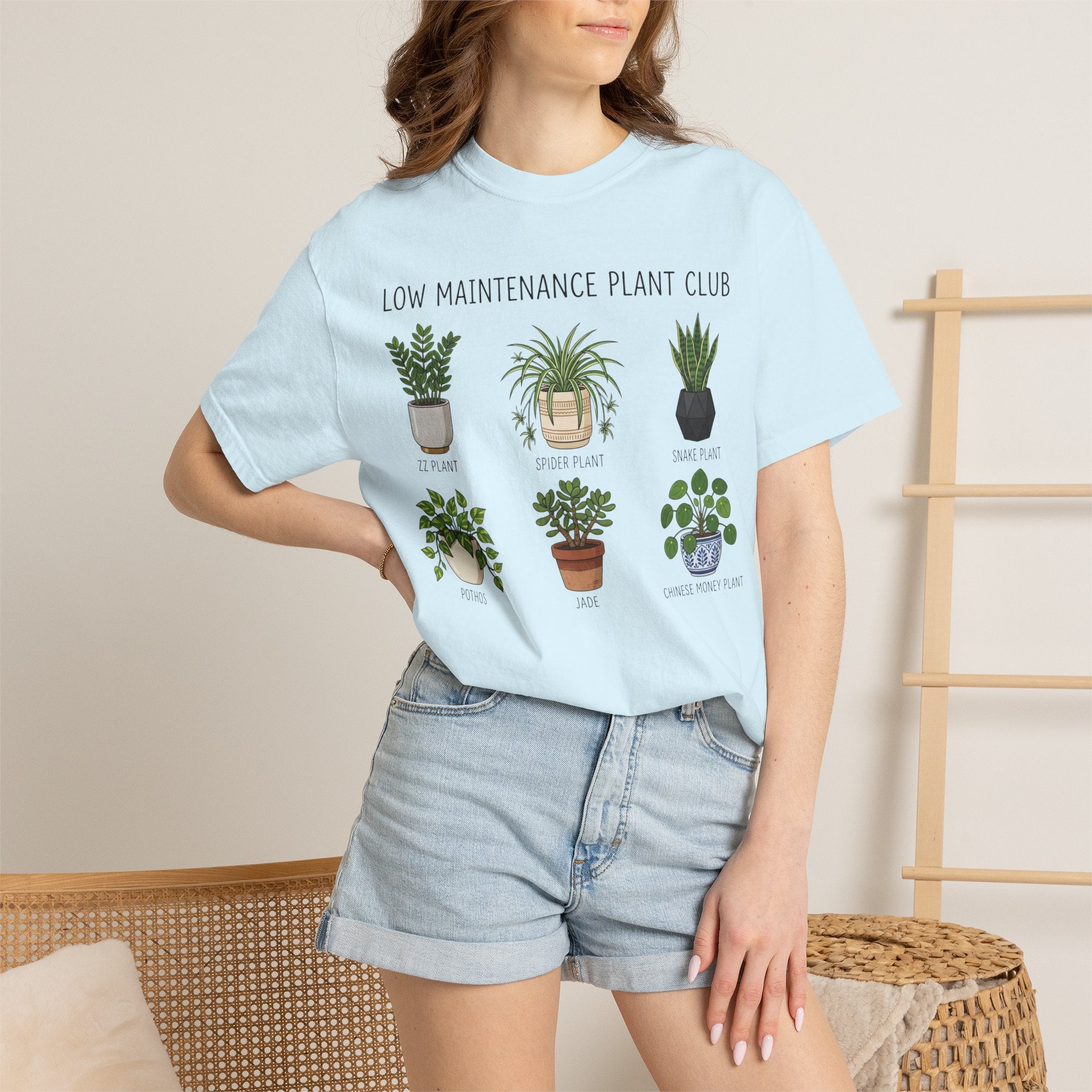Low Maintenance Plant Club T-Shirt — Cute Indoor Succulent & Houseplant Graphic Tee