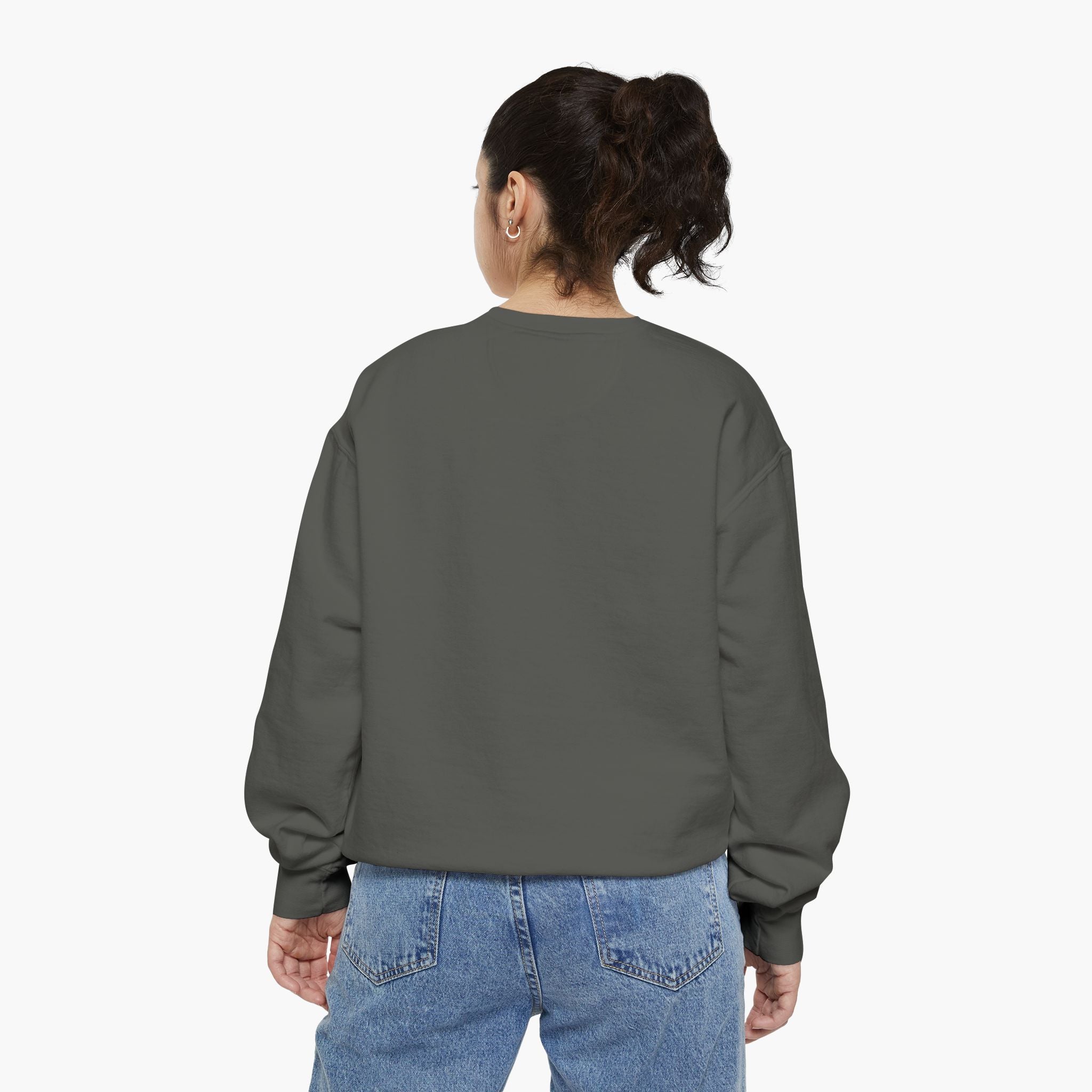 Garden Cart Sweatshirt — "Harvesting Happiness Daily" Cozy Gardener Crewneck