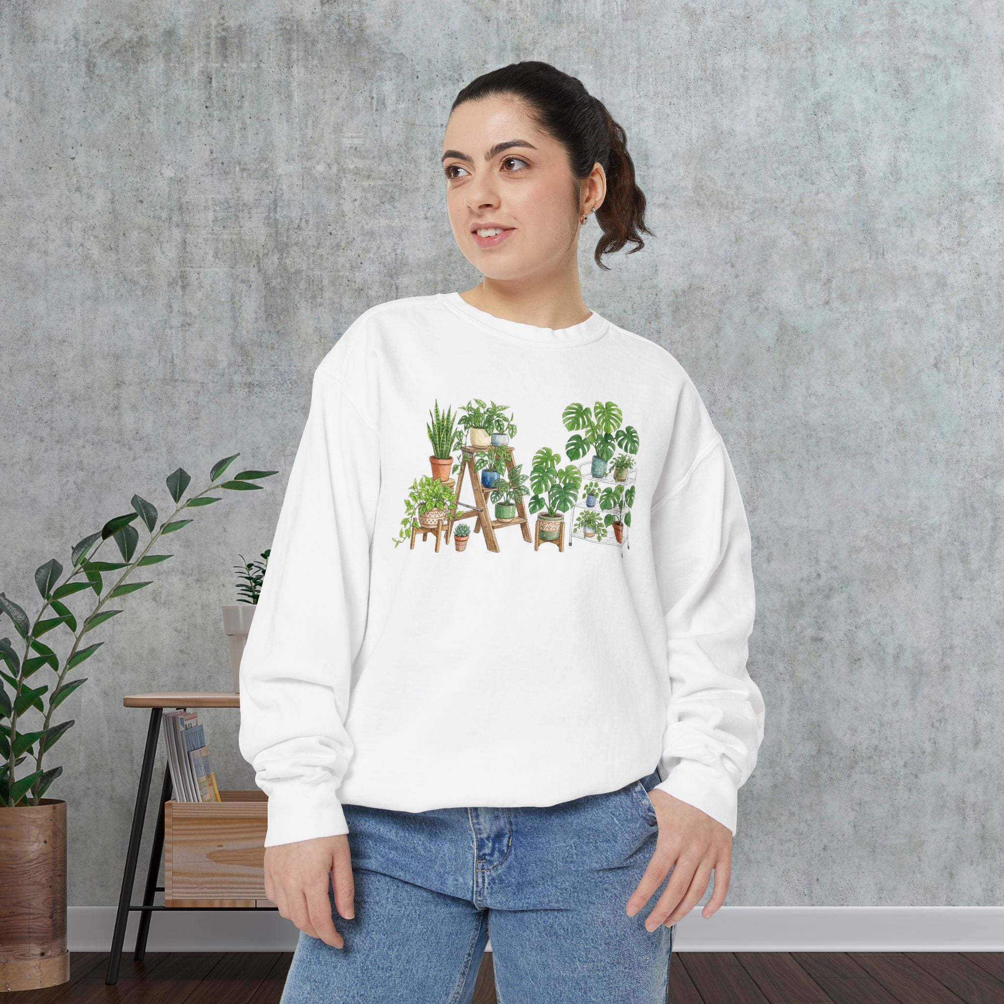 Plant Lover Sweatshirt — Indoor Jungle Graphic Crewneck