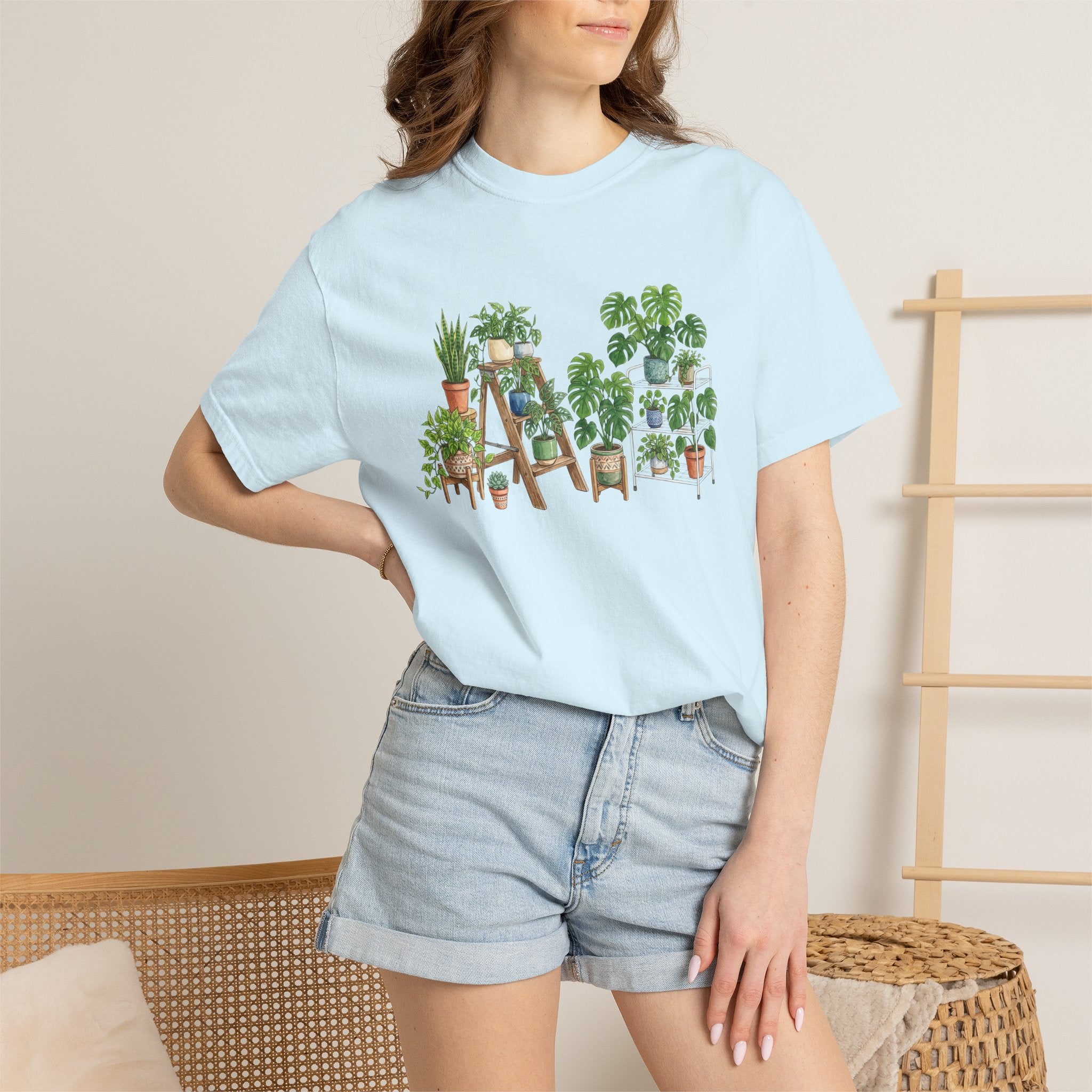 Plant Lover T-Shirt — Potted Plants & Shelves Graphic Tee