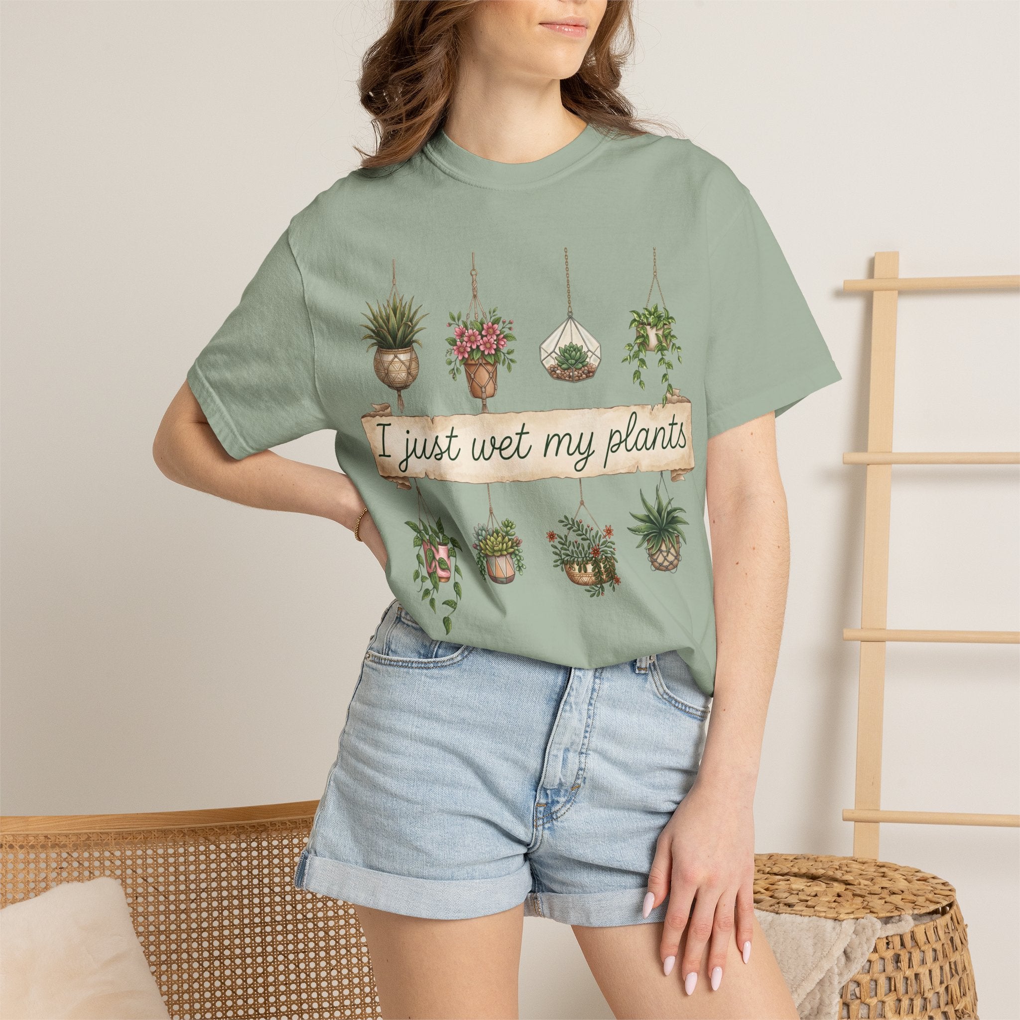 Plant Lover T-Shirt — “I Just Wet My Plants” Humorous Garden Tee