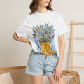 Boots & Wildflowers T-Shirt — Yellow Rain Boot Floral Graphic Tee