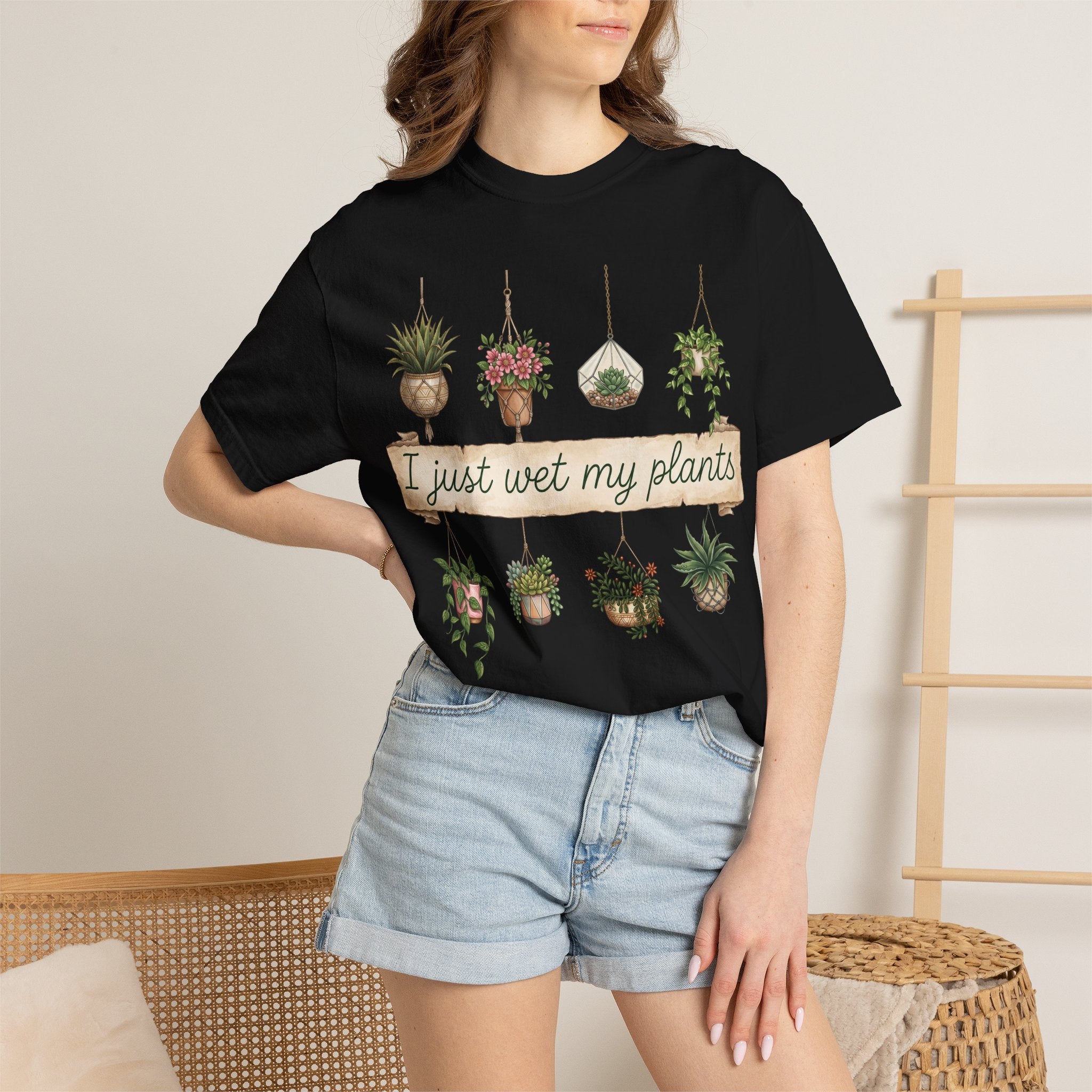 Plant Lover T-Shirt — “I Just Wet My Plants” Humorous Garden Tee
