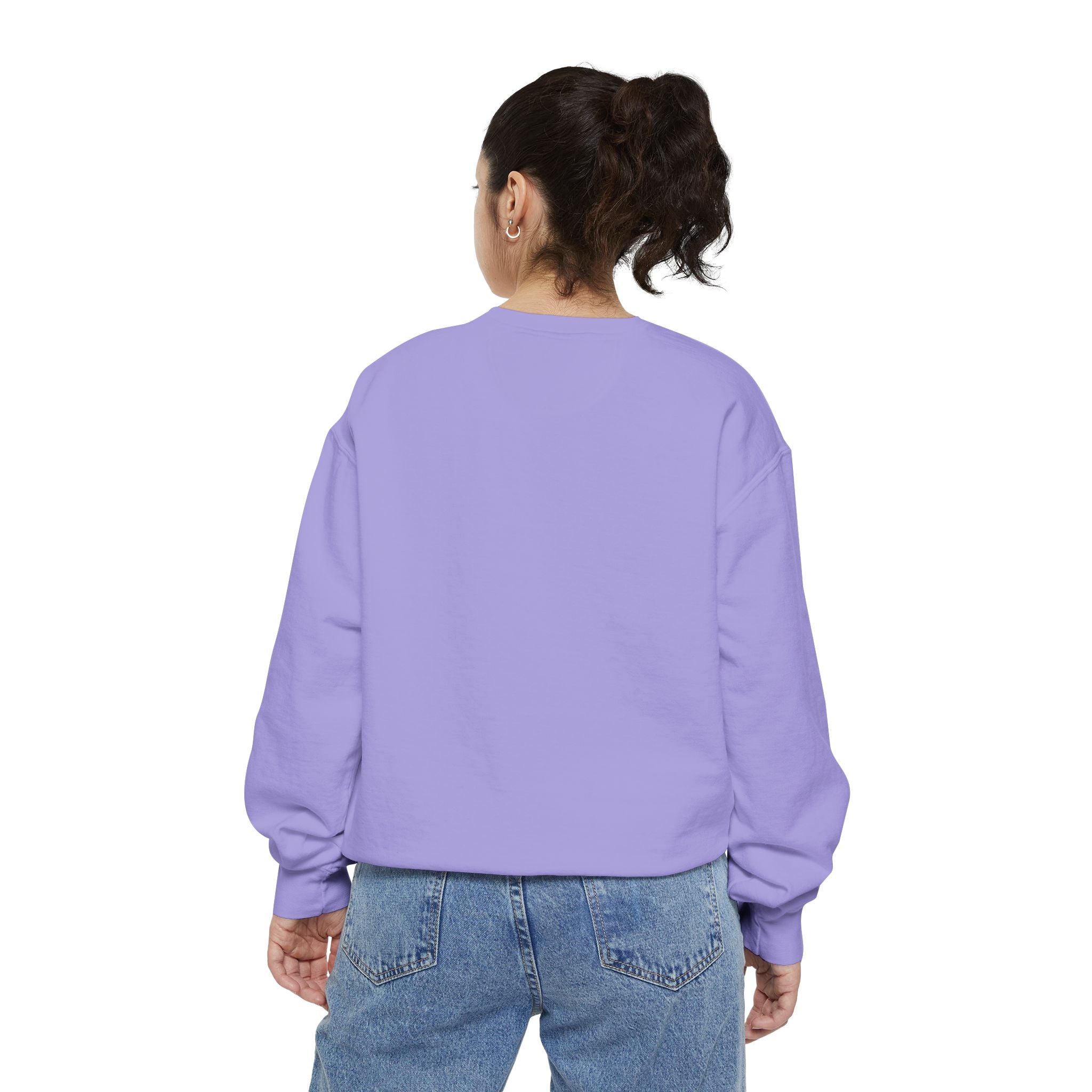 Sweatshirt — Yellow Rain Boots with Wildflowers Graphic