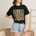 Indoor Plant Grid T-Shirt — Botanical Succulent Graphic Tee