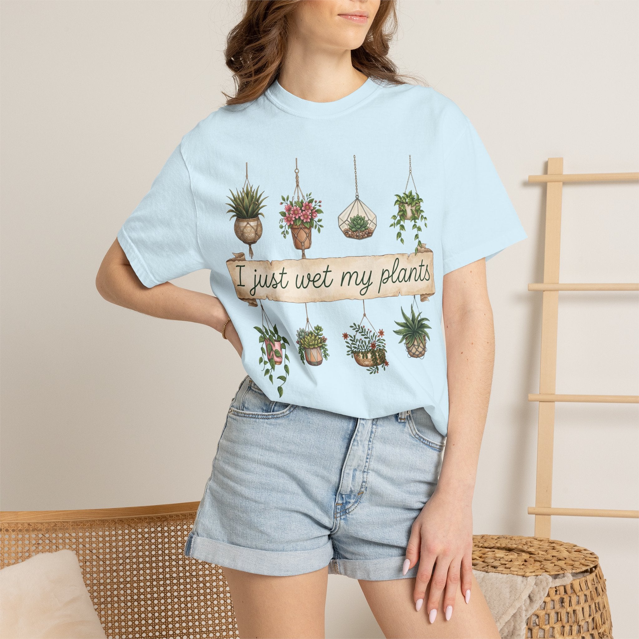 Plant Lover T-Shirt — “I Just Wet My Plants” Humorous Garden Tee