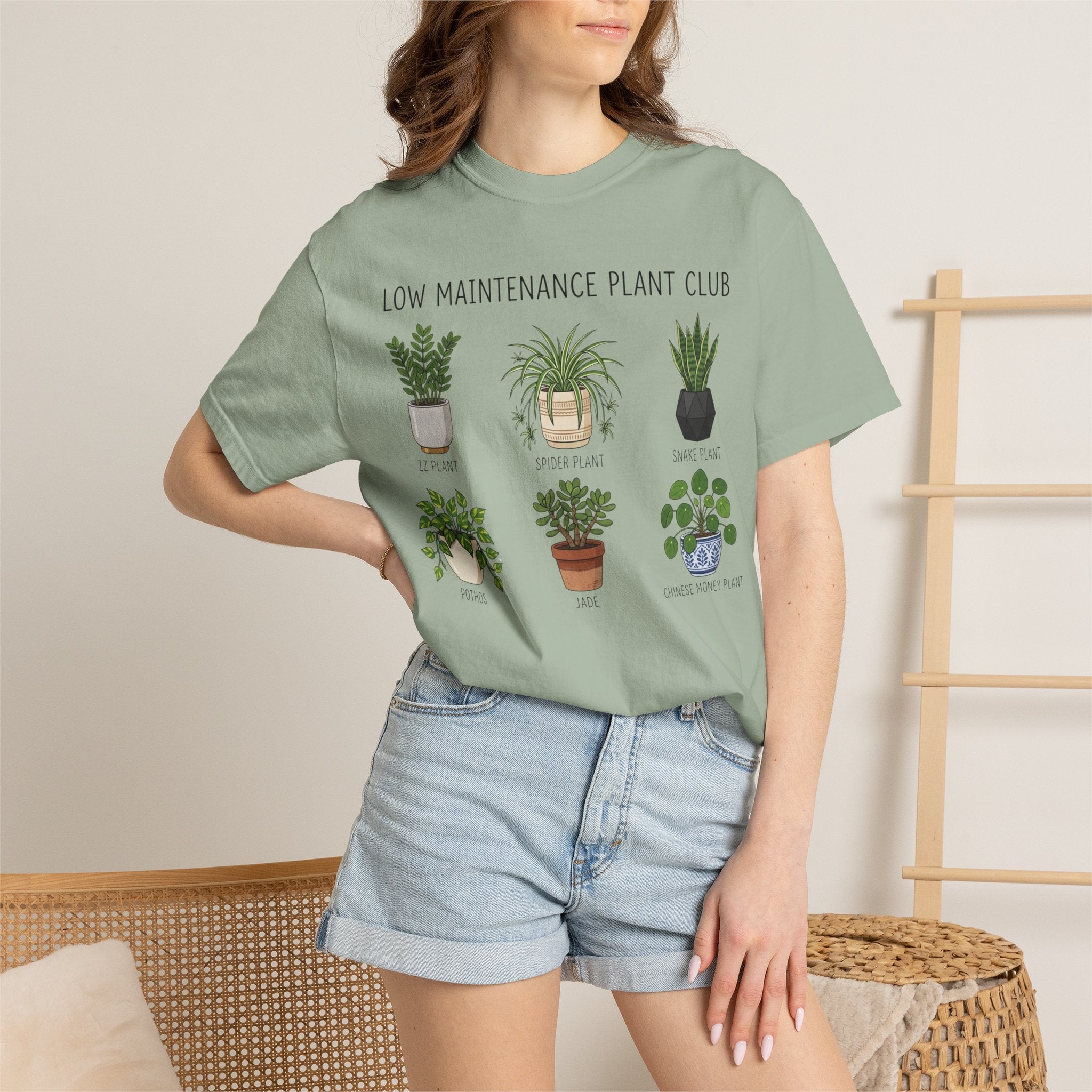 Low Maintenance Plant Club T-Shirt — Cute Indoor Succulent & Houseplant Graphic Tee