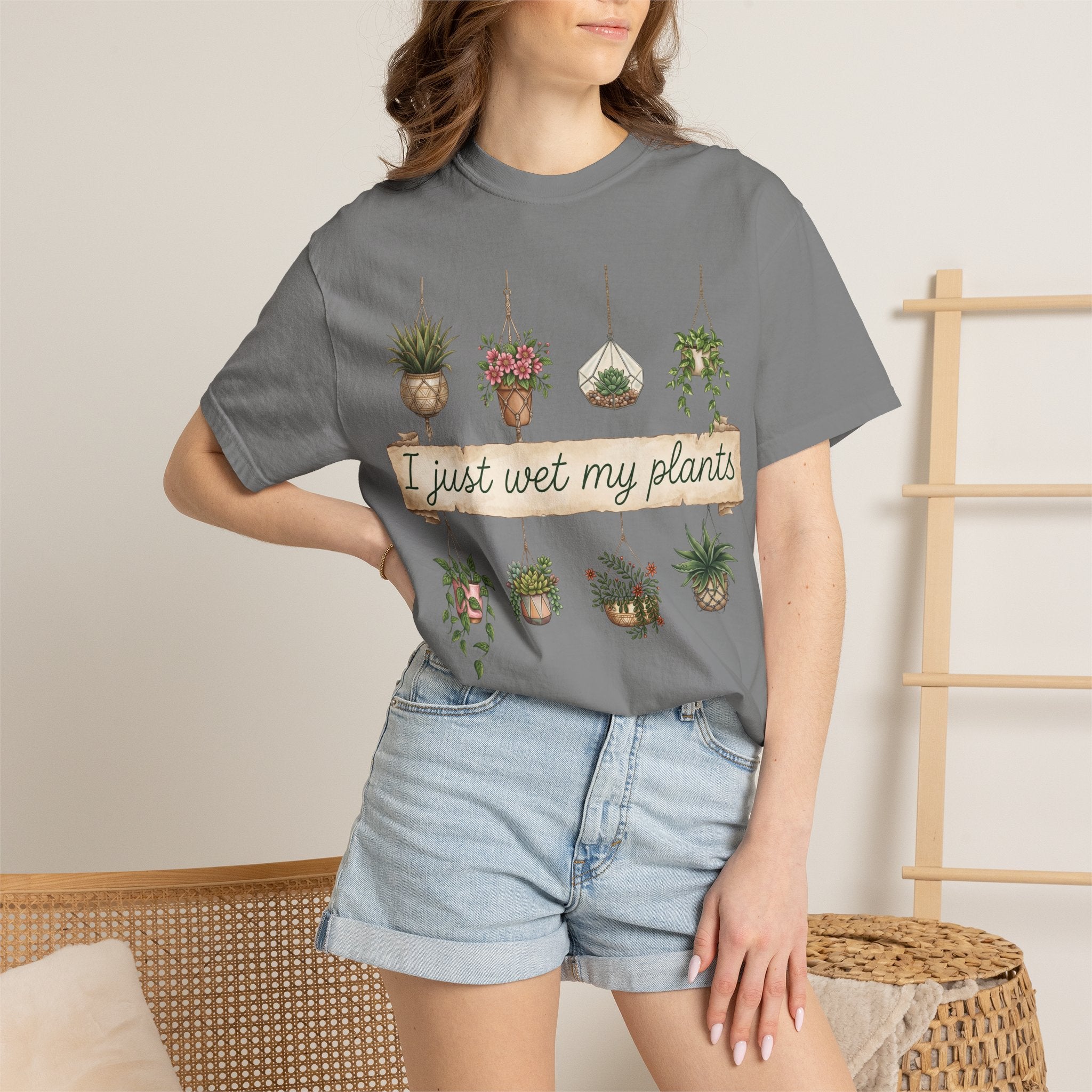 Plant Lover T-Shirt — “I Just Wet My Plants” Humorous Garden Tee