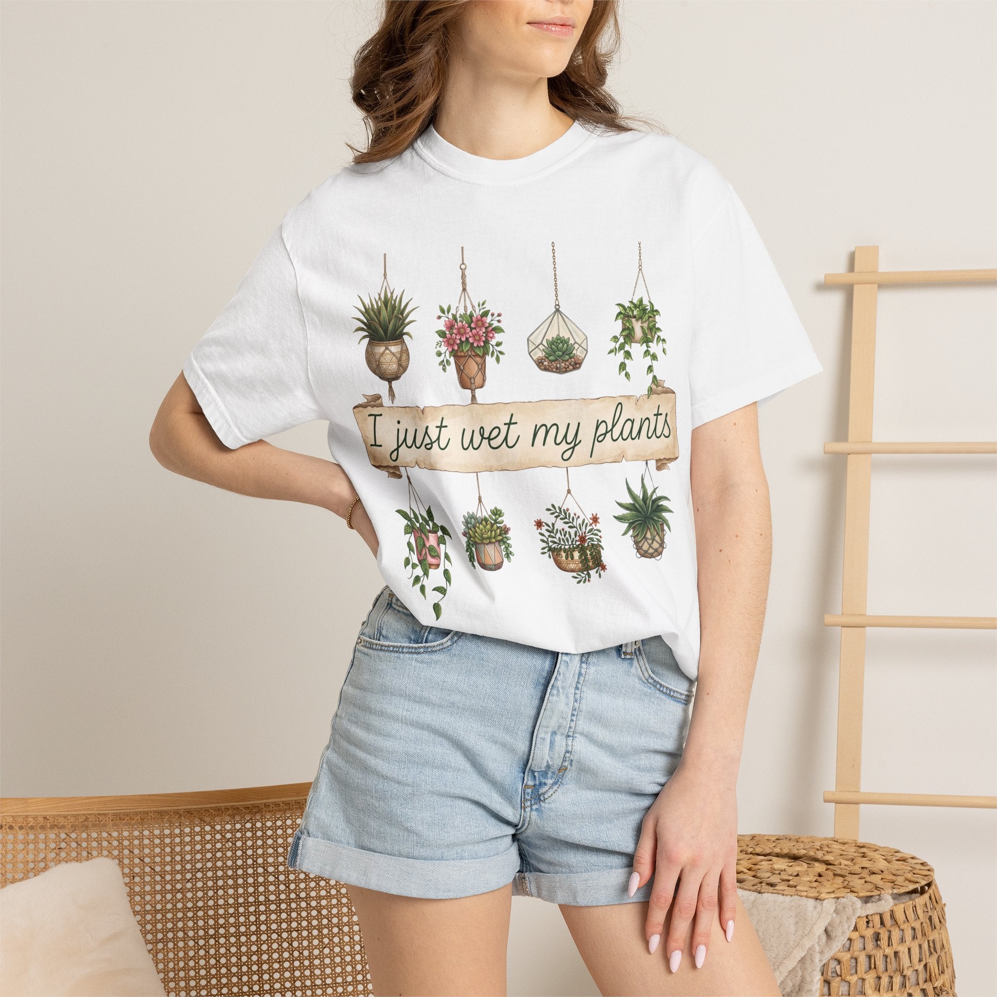Plant Lover T-Shirt — “I Just Wet My Plants” Humorous Garden Tee