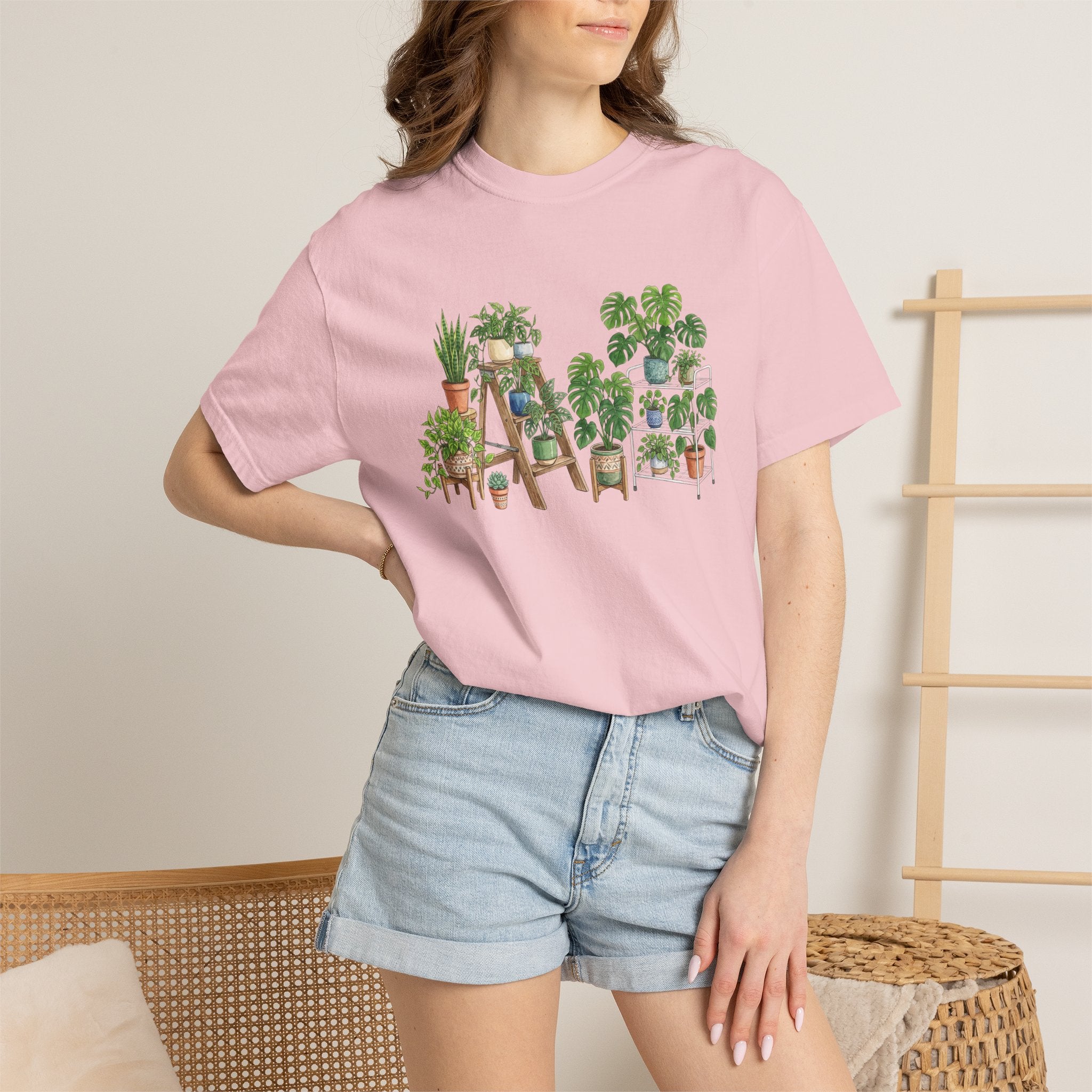 Plant Lover T-Shirt — Potted Plants & Shelves Graphic Tee