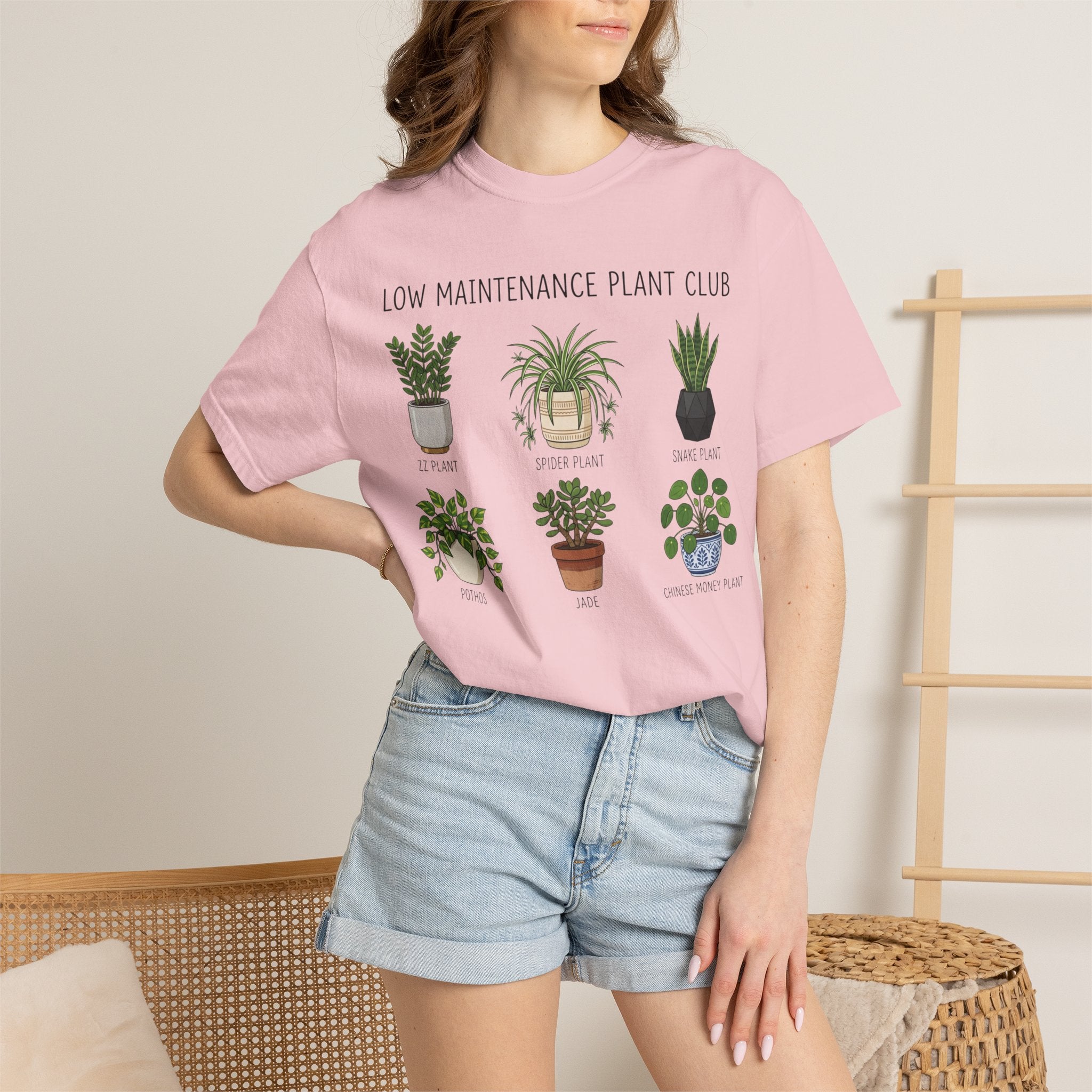 Low Maintenance Plant Club T-Shirt — Cute Indoor Succulent & Houseplant Graphic Tee