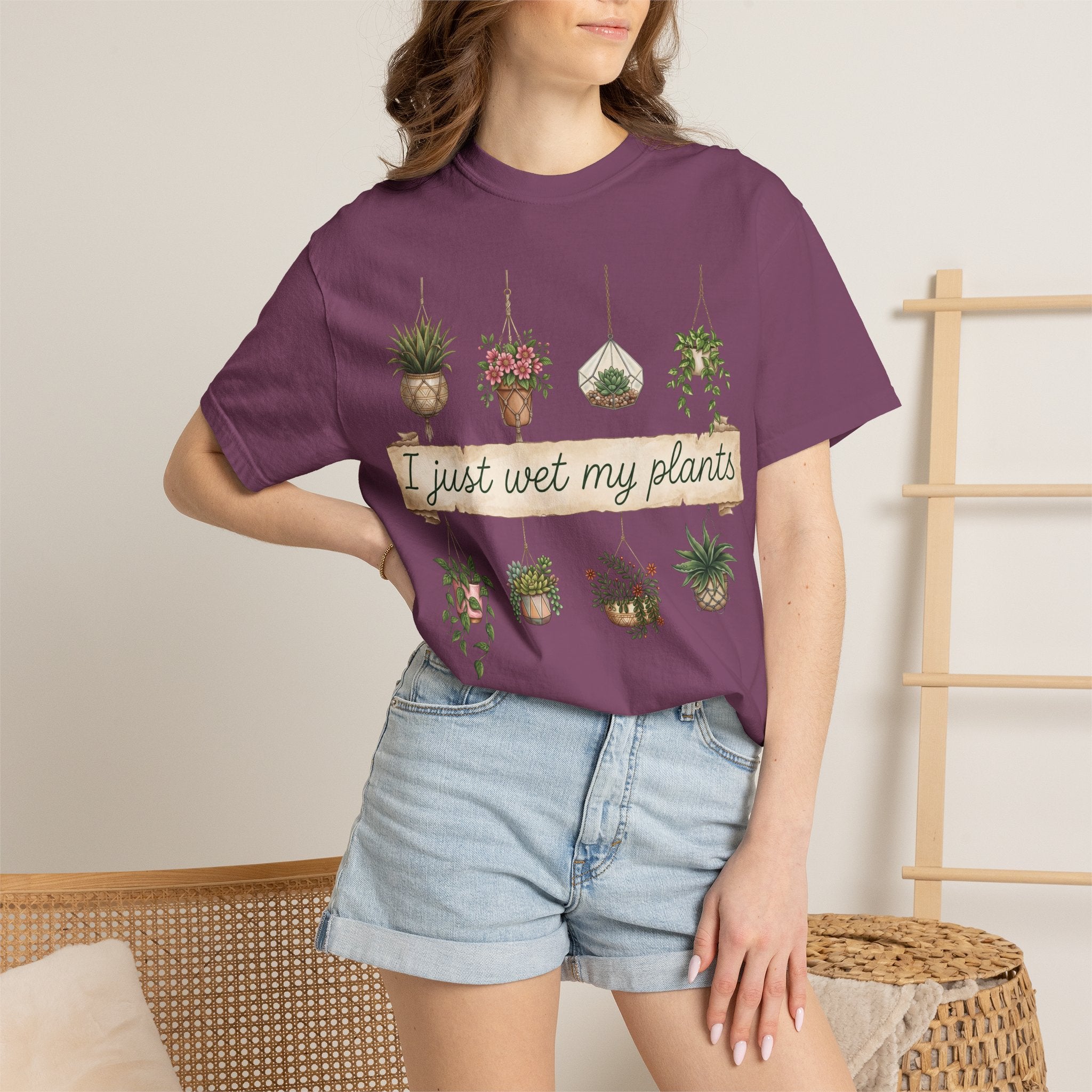 Plant Lover T-Shirt — “I Just Wet My Plants” Humorous Garden Tee