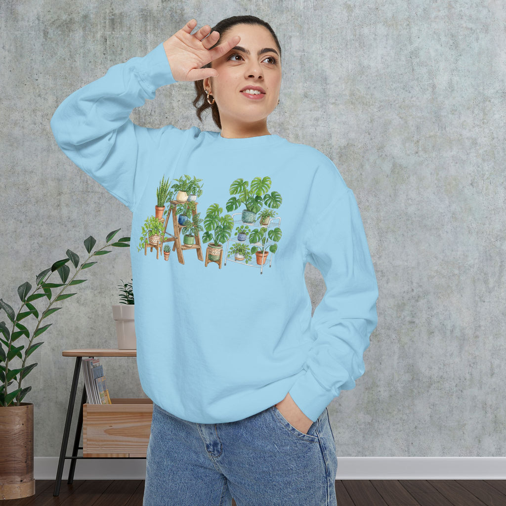 Plant Lover Sweatshirt — Indoor Jungle Graphic Crewneck