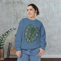 Monstera Leaf Sweatshirt — Botanical Crewneck Plant Lover Gift