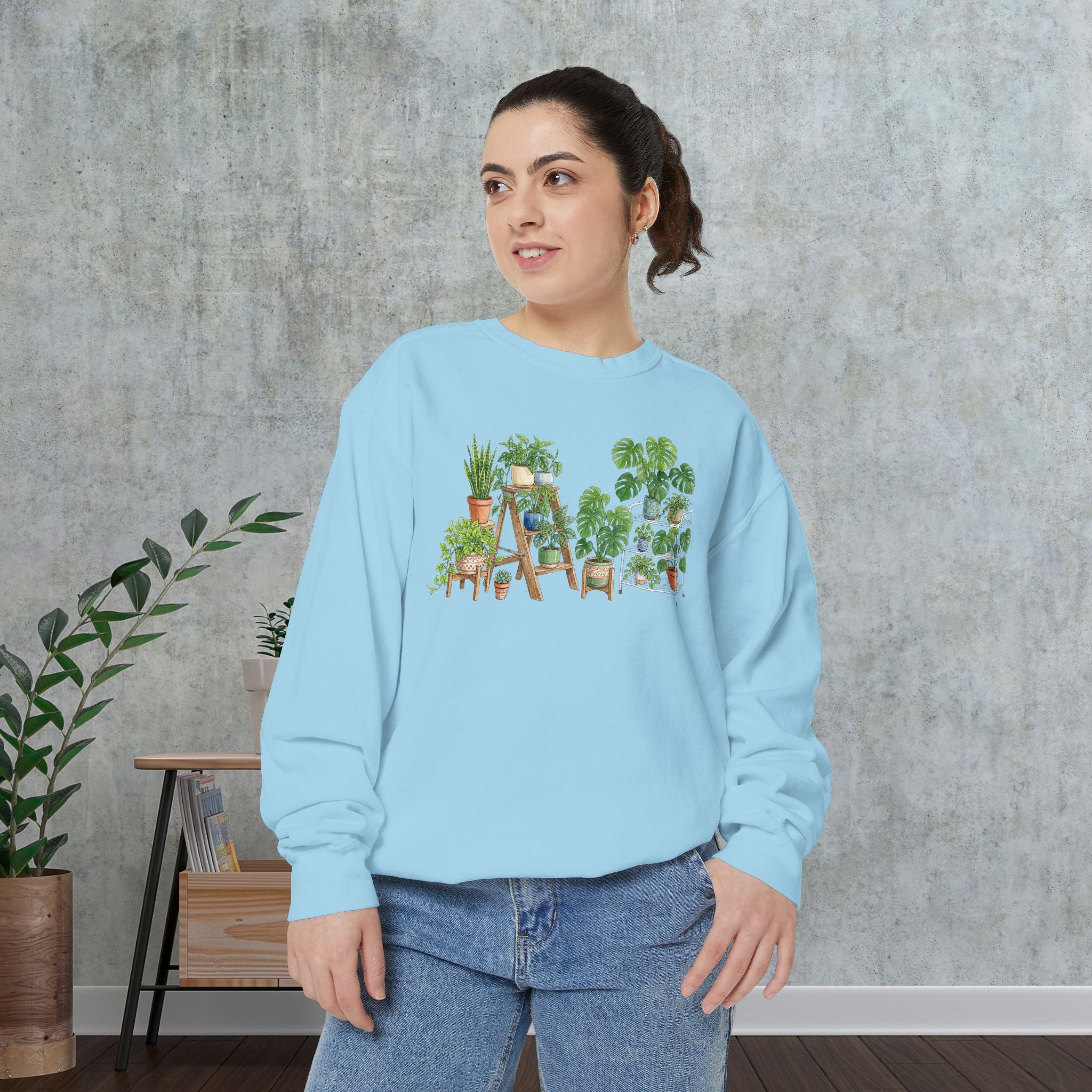 Plant Lover Sweatshirt — Indoor Jungle Graphic Crewneck