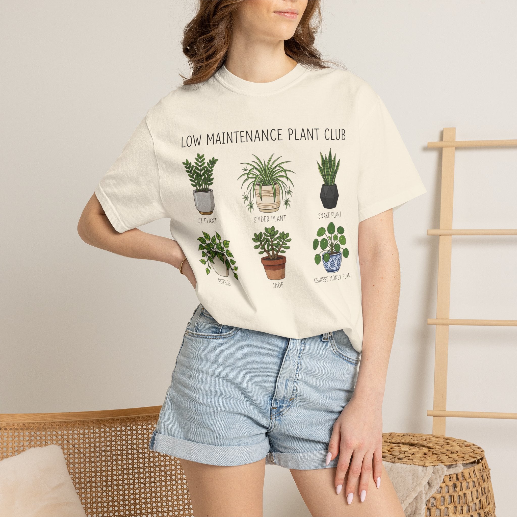 Low Maintenance Plant Club T-Shirt — Cute Indoor Succulent & Houseplant Graphic Tee