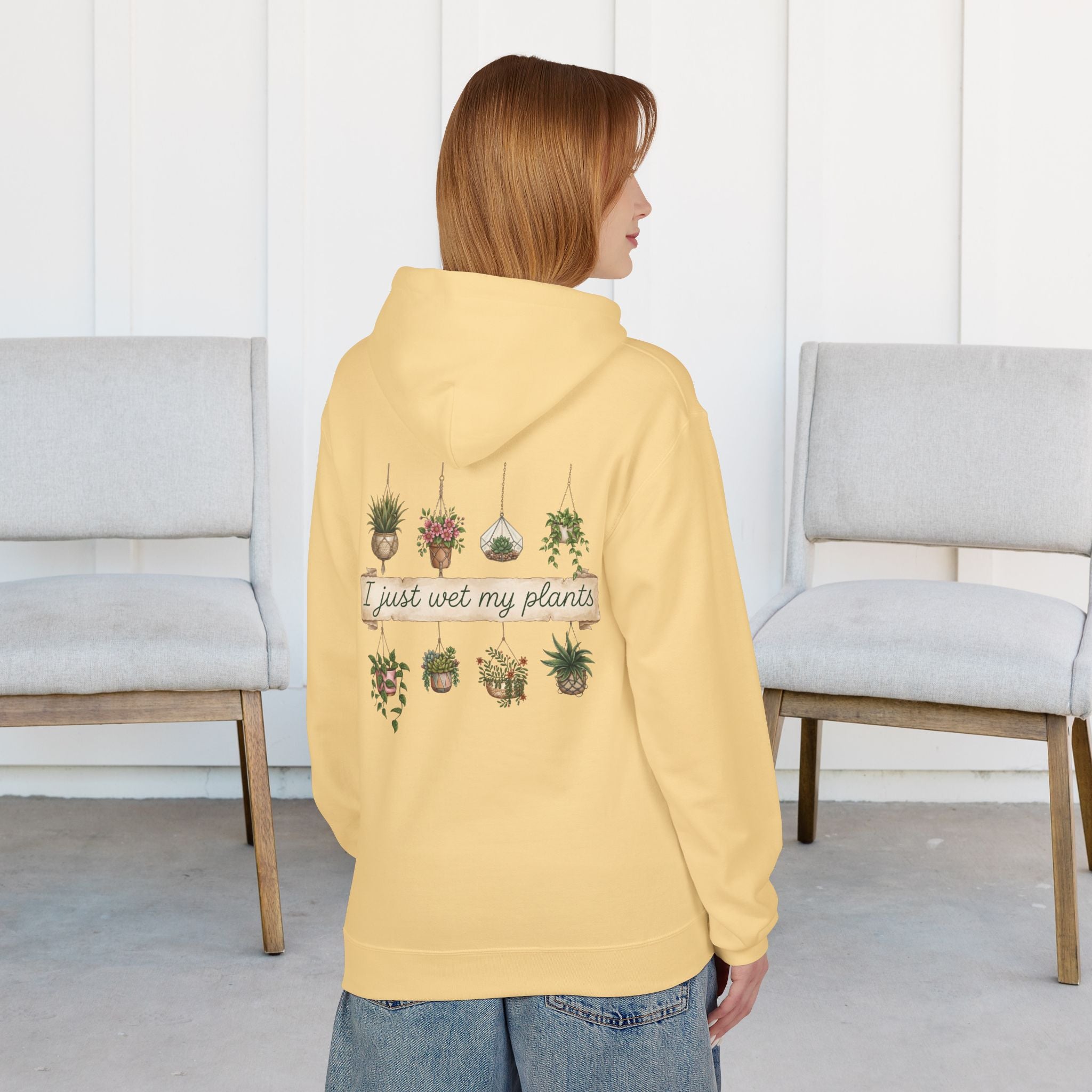 Hoodie - "I Just Wet My Plants" Plant Lover Graphic Hoodie