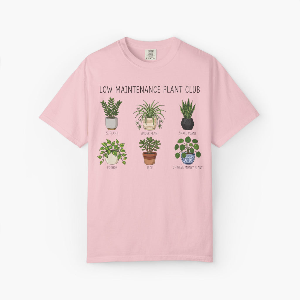 Low Maintenance Plant Club T-Shirt — Cute Indoor Succulent & Houseplant Graphic Tee