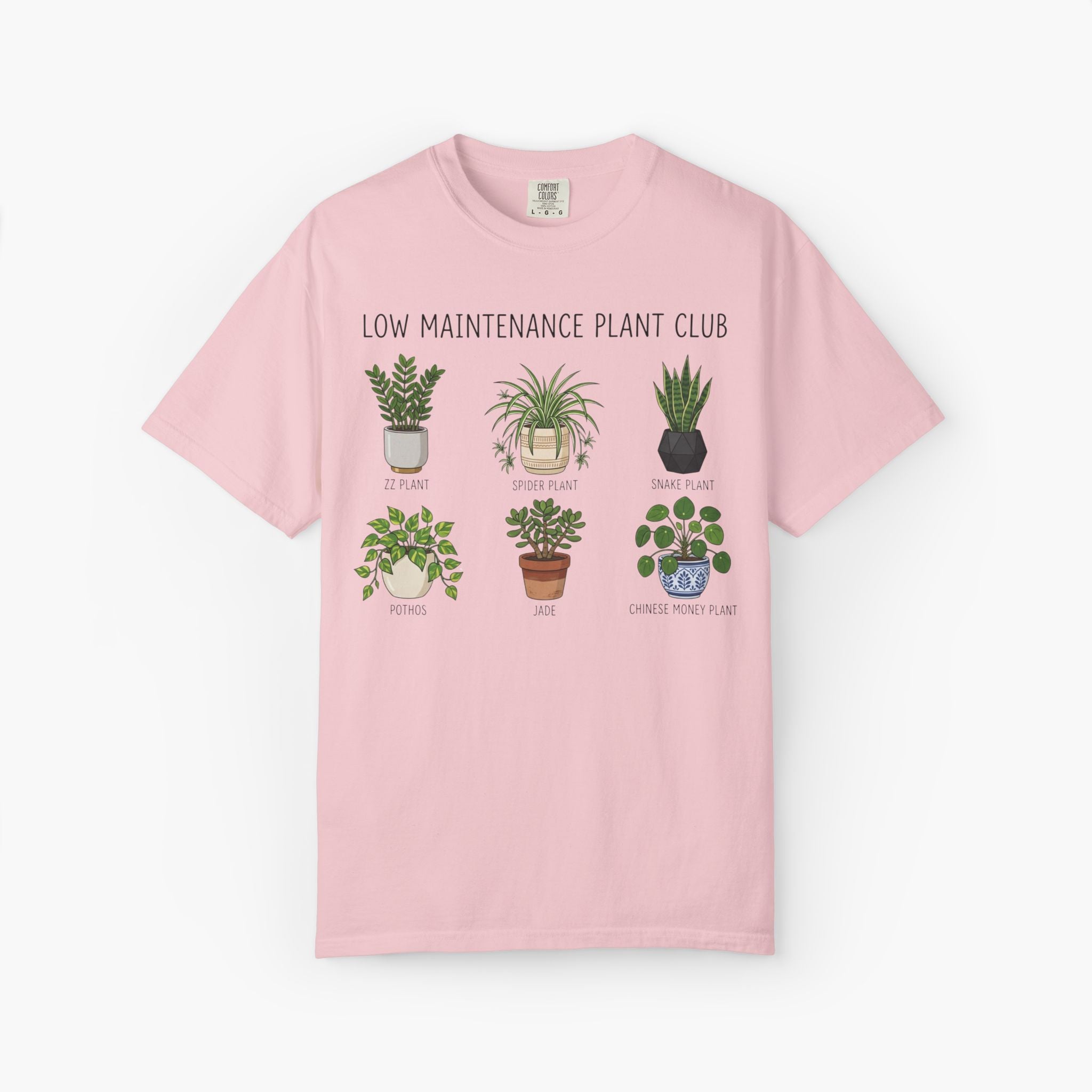 Low Maintenance Plant Club T-Shirt — Cute Indoor Succulent & Houseplant Graphic Tee