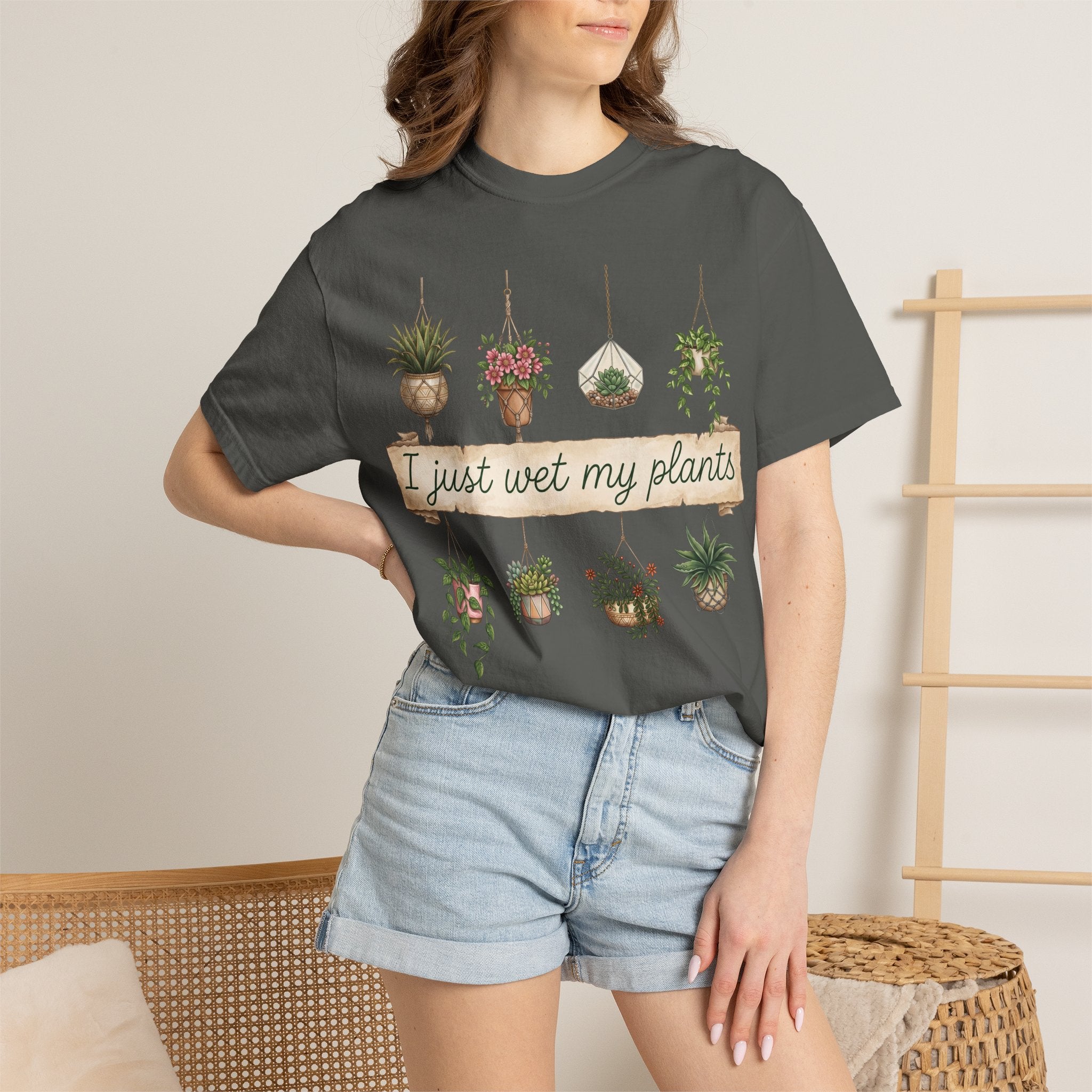 Plant Lover T-Shirt — “I Just Wet My Plants” Humorous Garden Tee